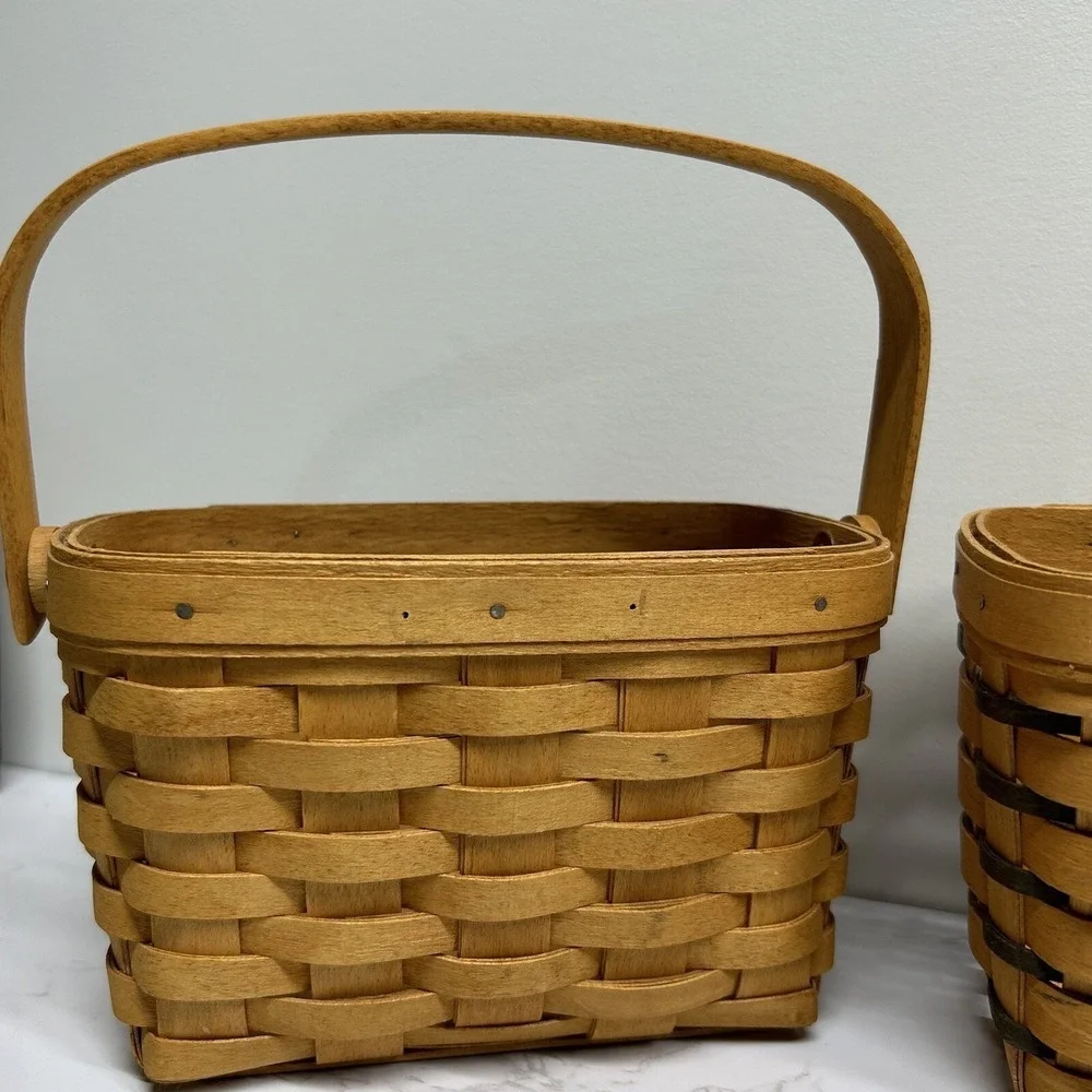 Longaberger Baskets Lot Of 3 Small